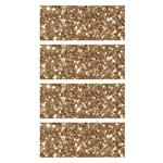 4 nastri adesivi glitterati 5 m x 15 mm - oro pallido