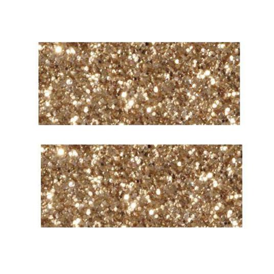 2 nastri adesivi glitterati 5 m x 15 mm - oro pallido