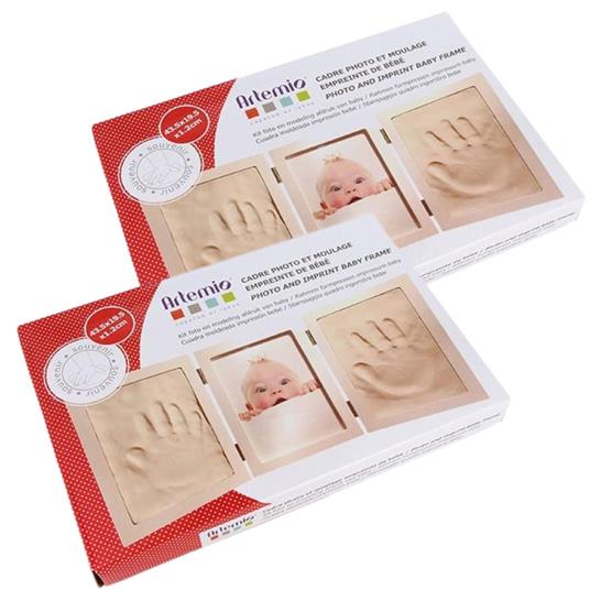 2 kit per modellare l''impronta del bambino