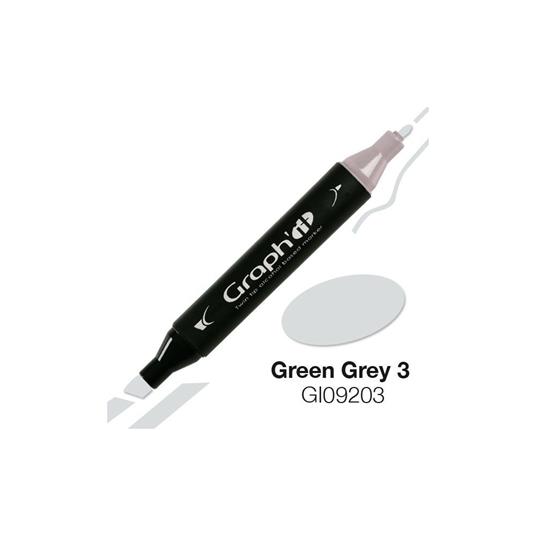 Marcatore a doppia punta Graph''It - Grigio Verde 3