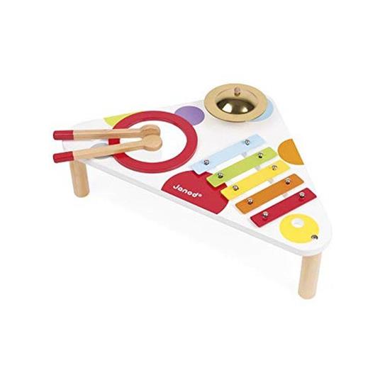 Janod Coriandoli Tavolo Musicale, Giocattolo in Legno, Multicolore, J07634 - 2