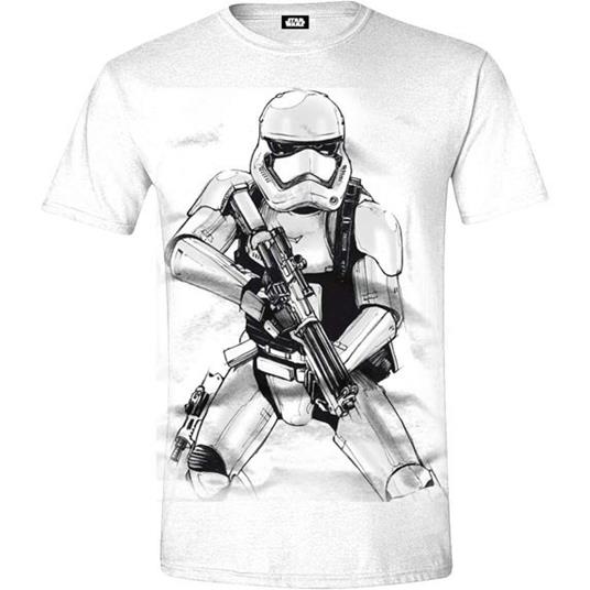 T-Shirt Unisex Star Wars. The Force Awakens. Trooper Sketch White