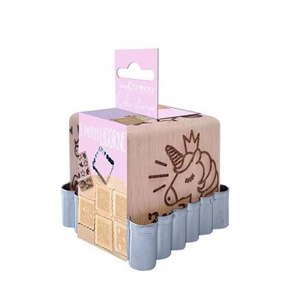 Timbro di legno + tagliabiscotti con disegno di unicorno - ScrapCooking -  Idee regalo | IBS