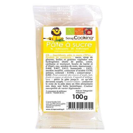 Pasta di zucchero gialla 100 g - ScrapCooking - Idee regalo