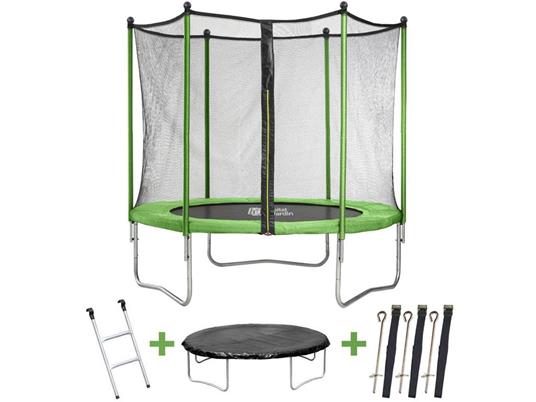 Trampolino tappeto elastico YOOPI - Ø 3.05 m - Con rete, scala e telone