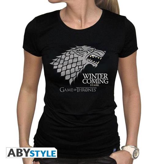 Game Of Thrones. T-shirt Winter Is Coming Woman Ss Black. Basic Small