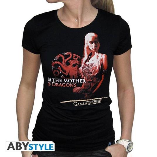 Game Of Thrones. T-shirt Mother Of Dragons Woman Ss Black. Basic Small - 2