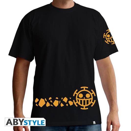 One Piece. T-shirt Trafalgar New World Man Ss Black. Basic Large - ABY Style  - Idee regalo