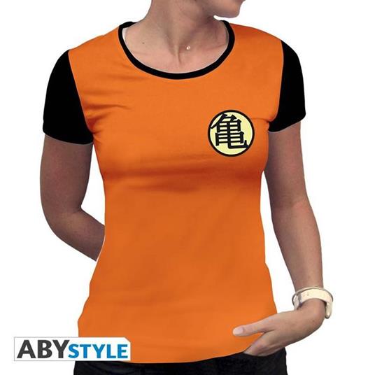 Dragon Ball. Tshirt "Kame Symbol" Woman Ss Orange. Basic