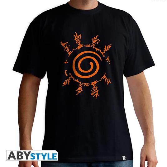 Naruto Shippuden. T-shirt Seal Man Ss Black. New Fit Large - 2