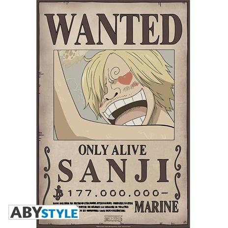 One Piece. Poster "Wanted Sanji New" (52X35)