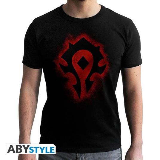 World Of Warcraft. T-shirt Horde. Man Ss Black. New Fit Small - 2