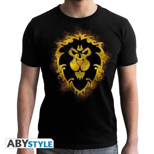 World Of Warcraft. T-shirt Alliance. Man Ss Black. New Fit Medium - 2