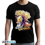 T-Shirt Unisex Tg. XL Dragon Ball: Dbz/ Saiyans Black New Fit