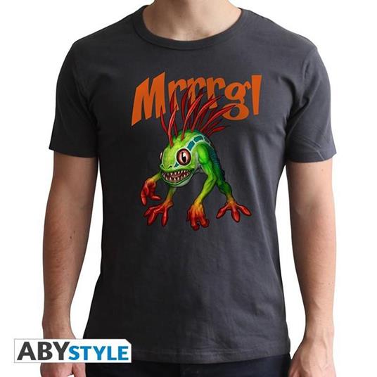 World Of Warcraft. T-shirt Murloc. Man Ss Dark Grey. New Fit Extra Small - 2