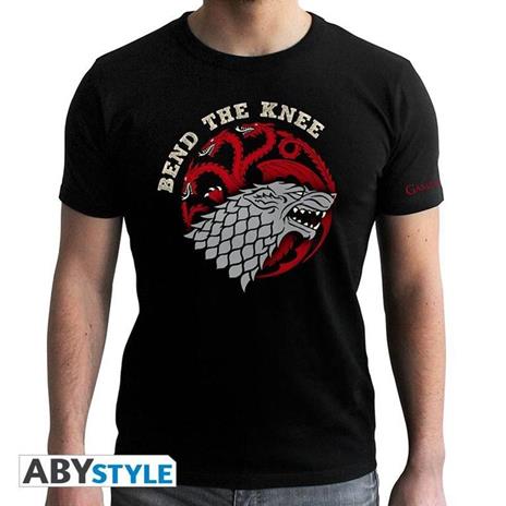 Game Of Thrones. T-shirt Bend The Knee. Man Ss Black. New Fit Extra Large - 2