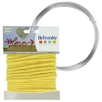 Filato per maglieria giallo 5 mm x 5 m + filo di alluminio - Artemio -  Taglio e cucito - Giocattoli