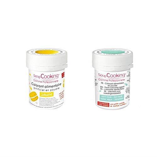 3 colori alimentari in polvere - oro, verde acqua, rosa in polvere - 5 g -  Scrapcooking - Idee regalo