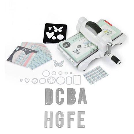 Macchina Sizzix Big Shot + Fustelle da taglio Alfabete maiuscolo 4,8 cm