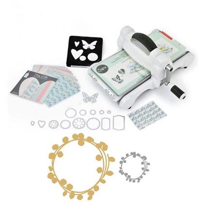 Macchina Sizzix Big Shot + Taglio e goffratura delle fustelle Corone di bacche di Natale