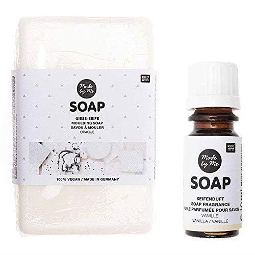 Rico Design Sapone 100% Vegano 250 g - Opaco + Olio profumato per Sapone 10  ml - Vaniglia - Rico Design - Cartoleria e scuola | IBS