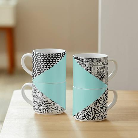 4 fogli di trasferimento per Mug Press - Viola + Nero - 2