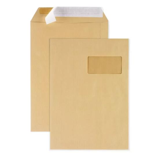 Sacchetto in carta kraft con finestra - 22,9 x 32,4 cm