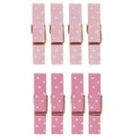 24 mini mollette magnetiche rosa 3,5 cm