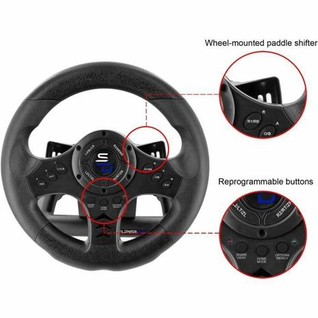 SUBSONIC - SV450 - Volante da corsa - Compatibile con Xbox Series, Switch, PS4, Xbox One, PC (programmabile) - 3