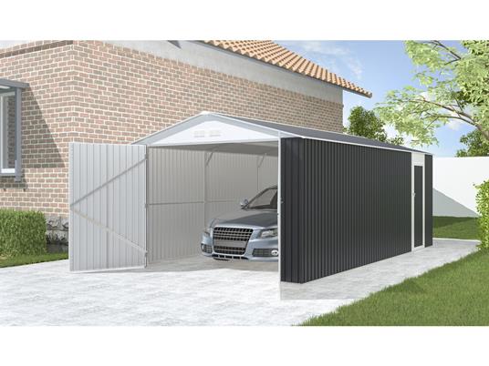 Garage in metallo "Houston" - 18,56 m² - Antracite - 2