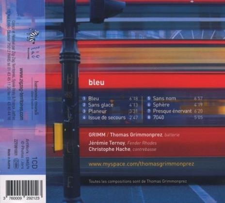 Bleu - CD Audio di Thomas Grimmonprez - 2