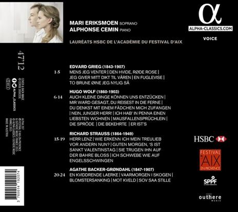 Lieder & Songs - CD Audio di Edvard Grieg,Richard Strauss,Hugo Wolf,Agathe Backer-Grondahl - 2