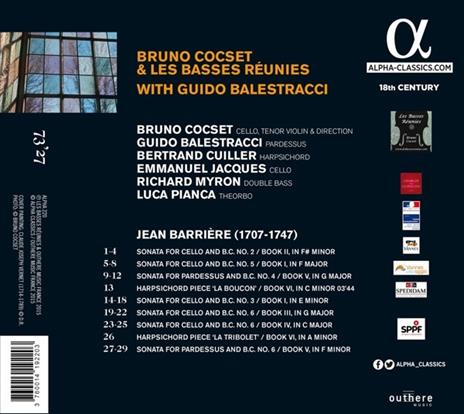 Sonate per violoncello e basso continuo vol.2 - CD Audio di Jean Barrière - 2