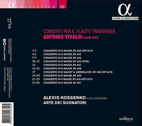 Concerti per il flauto traversier - CD Audio di Antonio Vivaldi,Arte dei Suonatori,Alexis Kossenko - 2