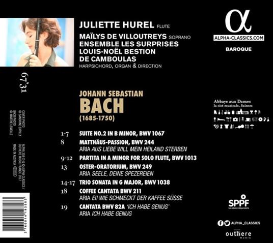 Inspiration - CD Audio di Johann Sebastian Bach,Juliette Hurel,Mailys de Villoutreys - 2