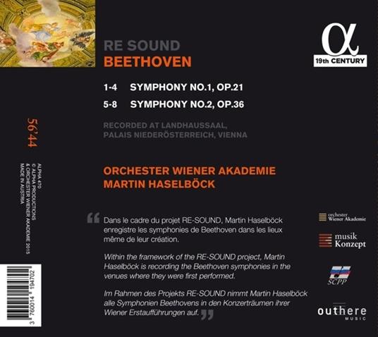 Sinfonie n.1, n.2 - CD Audio di Ludwig van Beethoven,Martin Haselböck - 2