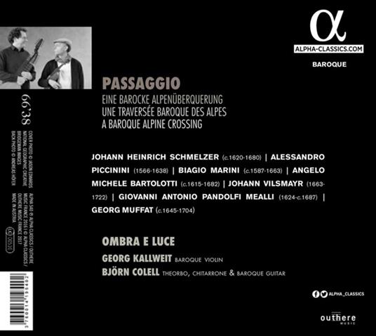 Passaggio. Eine Barocke Alpenüberquerung - CD Audio di Georg Kallweit,Björn Colell - 2