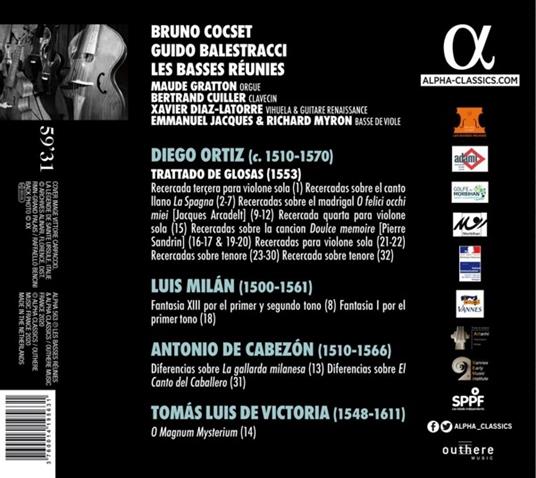 Trattato de Glosas - CD Audio di Bruno Cocset,Diego Ortiz - 2