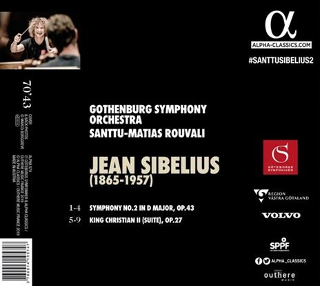 Sinfonia n.2 - King Christian II - CD Audio di Jean Sibelius,Santtu-Matias Rouvali - 2