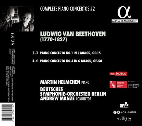 Concerti per pianoforte n.1, n.4 - CD Audio di Ludwig van Beethoven,Deutsches Sinfonie-Orchester Berlino,Andrew Manze,Martin Helmchen - 3