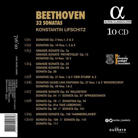 32 sonate - CD Audio di Ludwig van Beethoven,Konstantin Lifschitz - 2