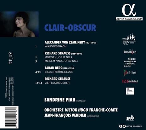 Clair-Obscur - CD Audio di Alban Berg,Richard Strauss,Alexander Von Zemlinsky,Sandrine Piau - 2