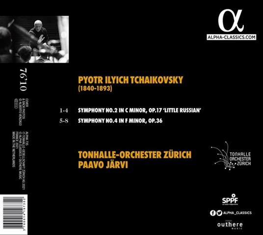 Sinfonie n.2, n.4 - CD Audio di Pyotr Ilyich Tchaikovsky,Paavo Järvi,Orchestra Tonhalle Zurigo - 2