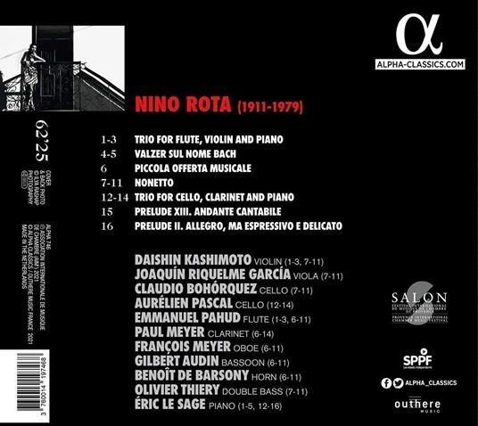 Musica da camera - CD Audio di Nino Rota,Emmanuel Pahud,Eric Le Sage,Daishin Kashimoto - 2