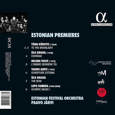 Estonian Premieres - CD Audio di Paavo Järvi,Estonian Festival Orchestra - 2