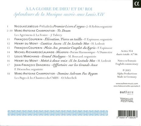 A la gloire de Dieu et du Roi - CD Audio - 2