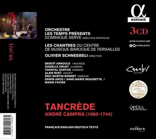 Tancrède - CD Audio di André Campra - 2