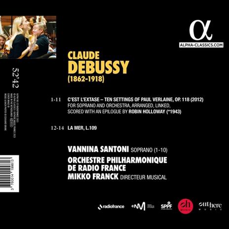 C'est l'extase - Ten Settings of Paul Verlaine - La Mer - CD Audio di Claude Debussy,Orchestra Filarmonica di Radio France - 2