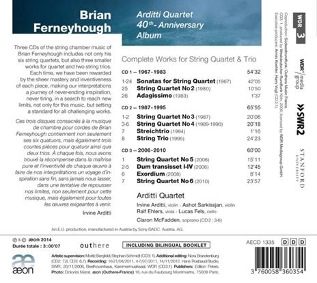 Quartetti - Trii - CD Audio di Brian Ferneyhough - 2