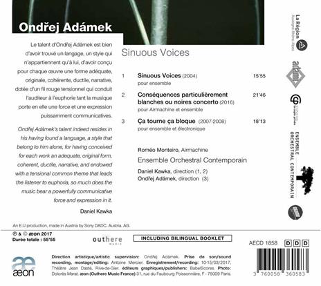 Sinuous Voices - CD Audio di Ondrej Adamek - 2